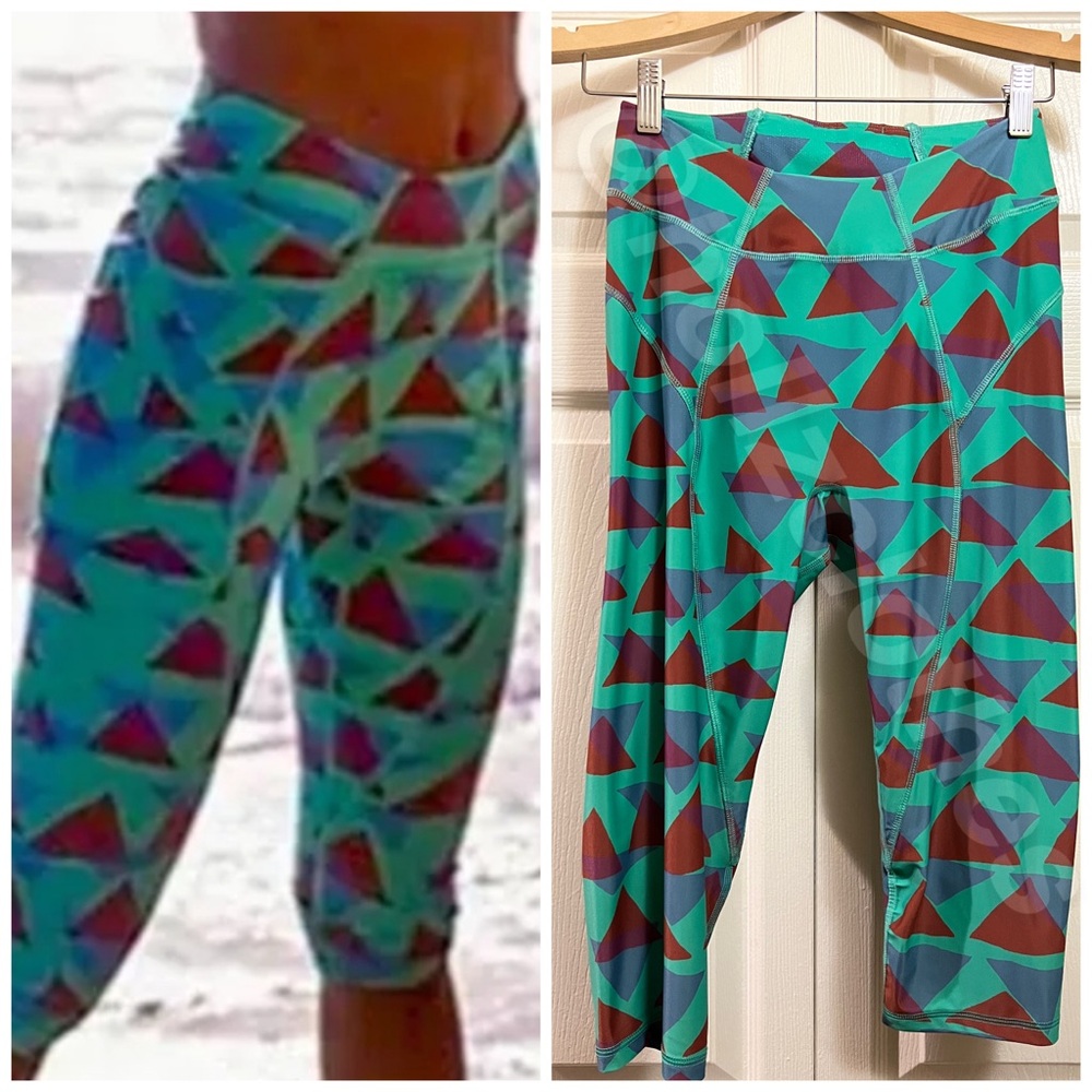 NWOT Free People Make Way Printed Rasher Legging Green S - Picture 3 of 11